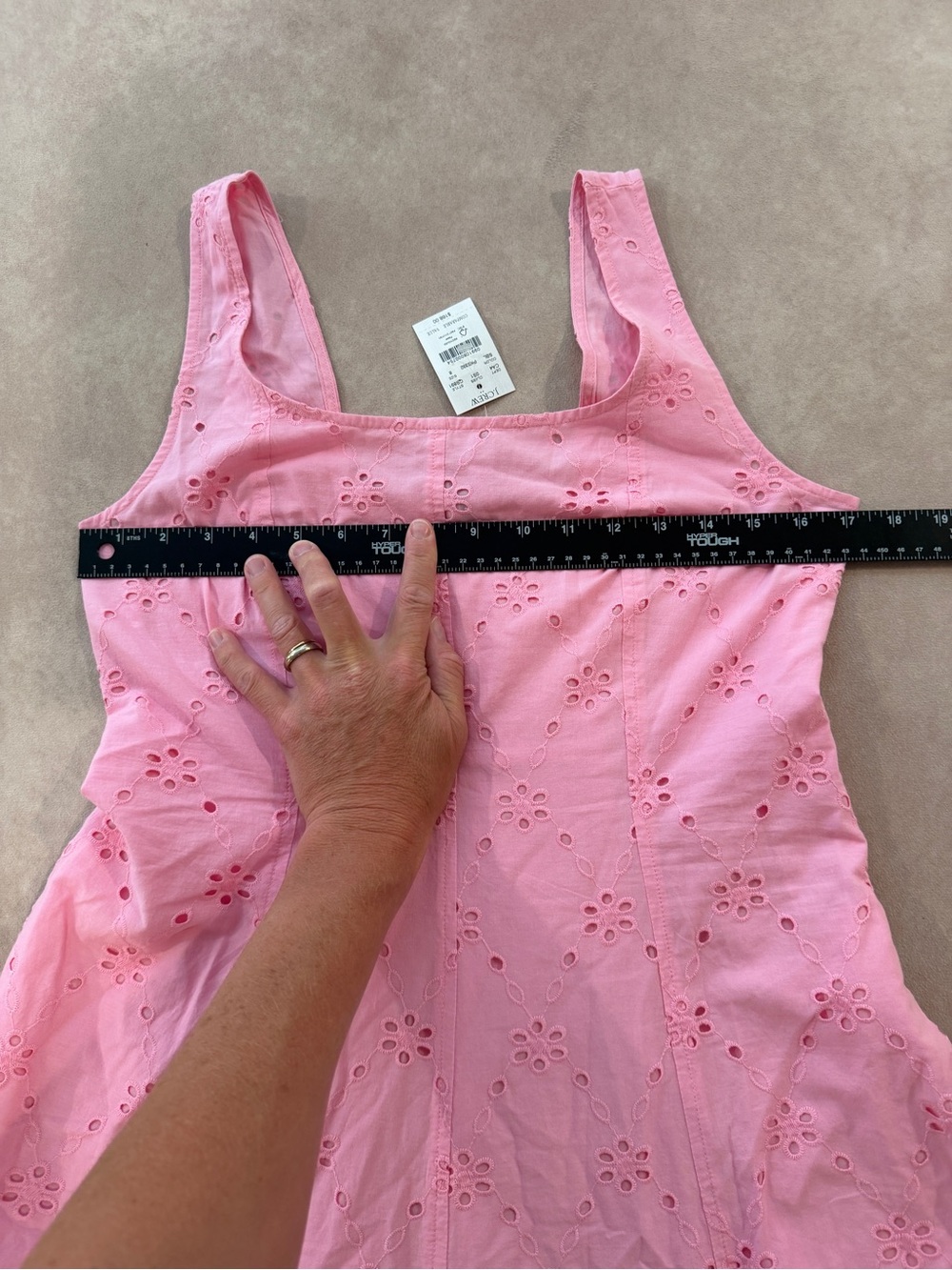 J. Crew Factory Eyelet embroidered midi dress • size 8 • NWT • CS891 - Picture 4 of 9